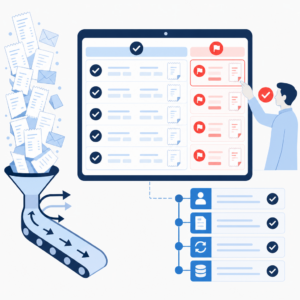 implementi.ai-Produktbild v2 – KI-gestützter Manager für Ausnahmeregelungen und Spesenrichtlinien bei Firmenkreditkarten