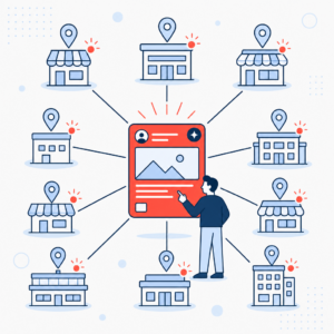 implementi.ai 产品图片 v2 — AI 为所有 Google 我的商家地点创建帖子