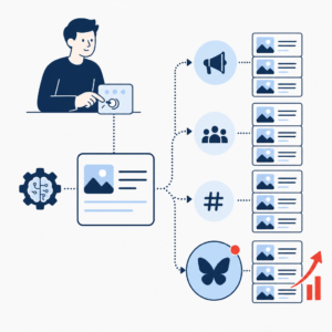 implementi.ai 产品图片 v2 — 与 Bluesky 集成的 AI 社交媒体解决方案
