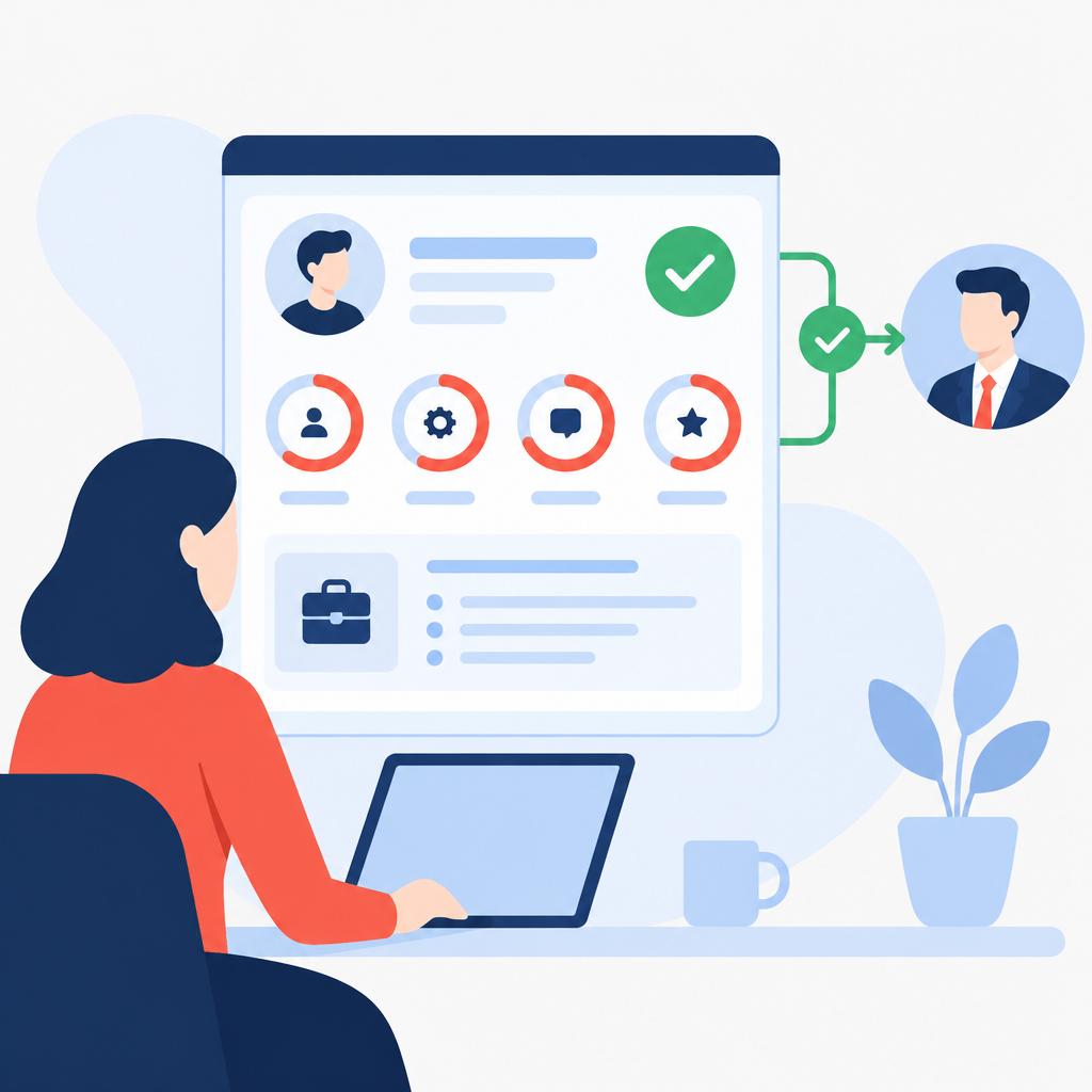 Illustration of a clear consolidated scorecard and brief delivered to a hiring manager, representing faster decisions.