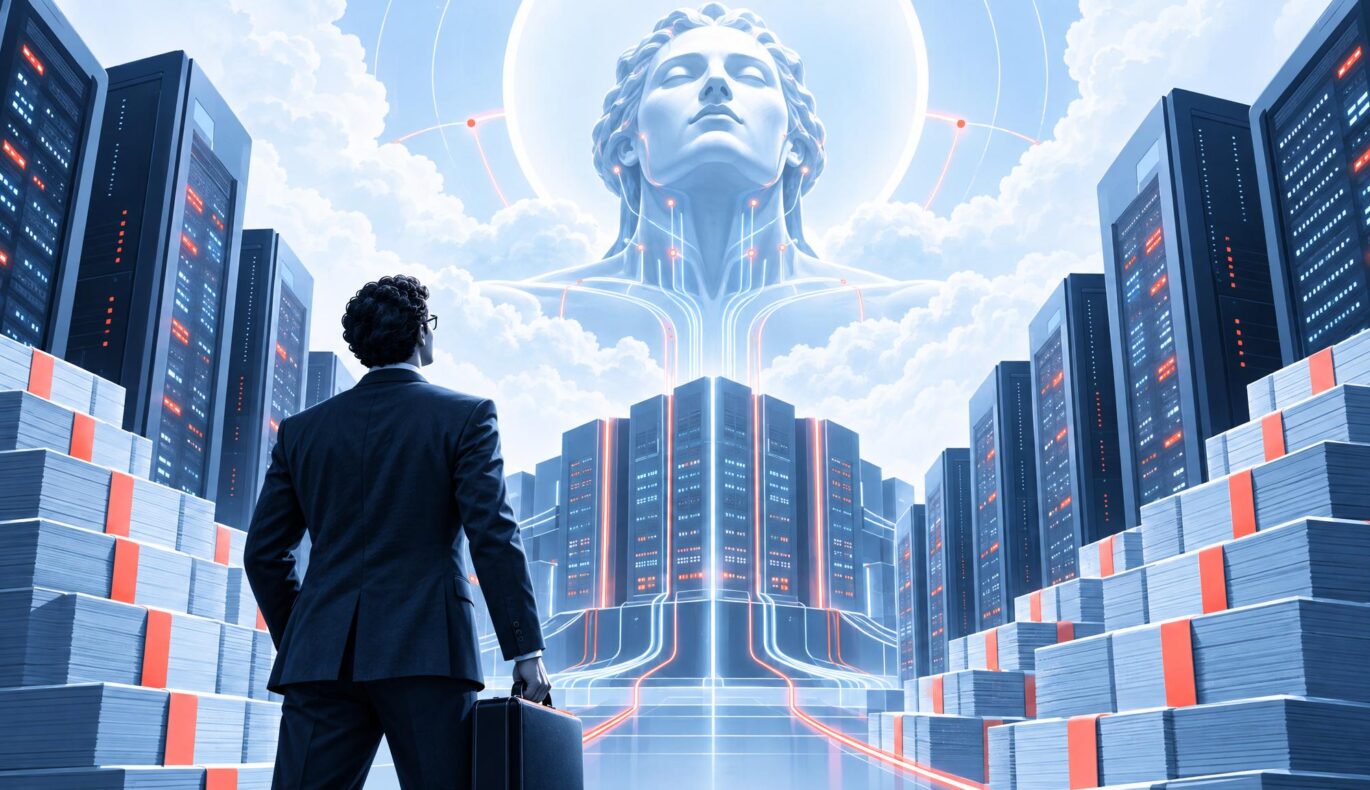 Le document S-1 d’Anthropic dévoile ses dépenses colossales en matière de calcul et ses ambitions en matière d’IA — illustration éditoriale personnalisée sur le thème de la technologie